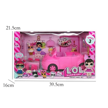 Originalni LoL iznenađenje lutke igraju kuća igračka piknik automobil kabriolet sa zbirkom namještaja igračke pink sportski automobil poklon za djevojčice